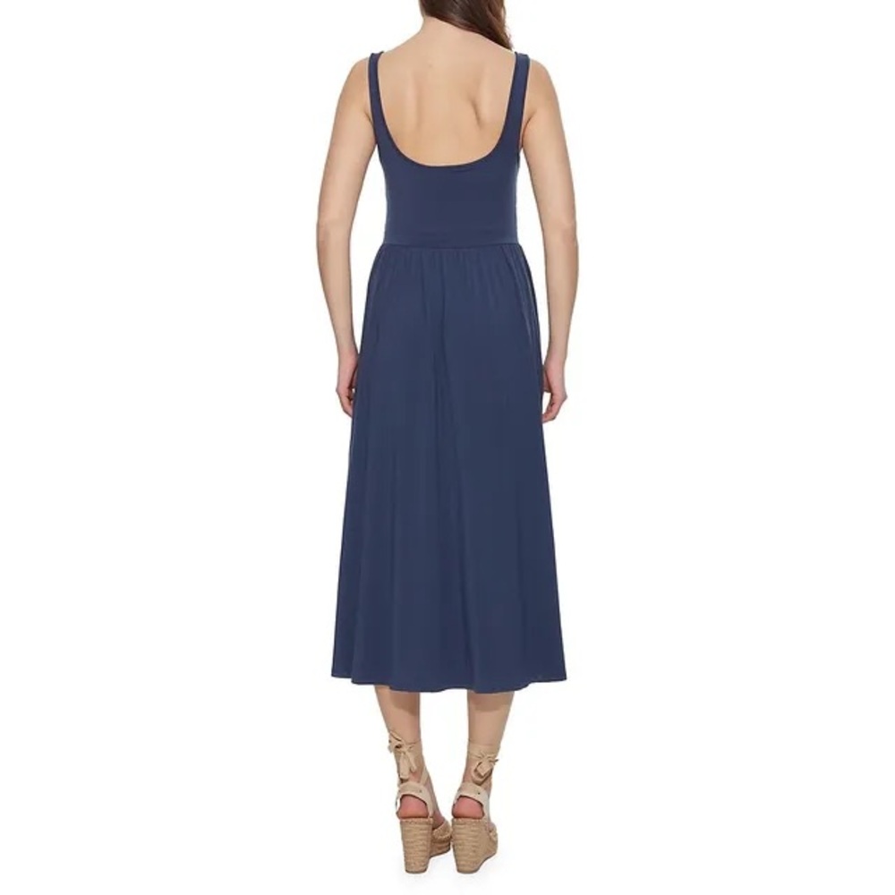 BLACK TAPE $80 NAVY MIDI DRESS - Picture 4 of 4